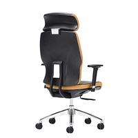 Chaise de bureau pivotante d'accoudoir ergonomique en cuir Pu