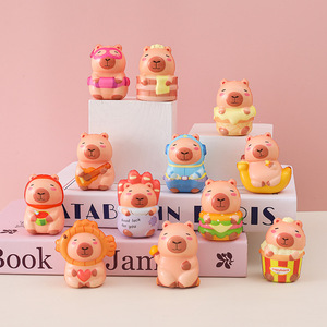 Capybara Taiyaki Squishy <b>Toy</b> Soft Cute Slow Rising Stress Relief <b>Desk</b> Decor Animal Figure Bulk Wholesale - Product Image 2