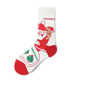 5 pares de calcetines navideños para mujeres y niñas, calcetines con diseño de Papá Noel, muñeco de nieve, árbol de Navidad, calcetines de otoño e invierno, calcetines navideños de punto - Product Image 4