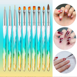 Ensemble de pinceaux à ongles en gel UV avec manche en plastique dégradé, style Kolinsky, pour la manucure et la peinture - Product Image 2