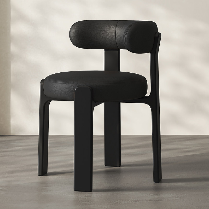 Black frame, black leather seat