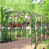 Pergola tubulaire en métal robuste NEUVE de 20 mm pour jardin, arche de mariage et toutes sortes de plantes avec base amovible