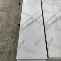 Azulejos de techo de Pvc de Color mármol blanco, para Interior, 250/300mm, estampado en caliente