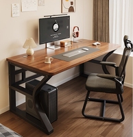 Bureau d'ordinateur en mélamine à structure solide au design moderne, étagère modulaire personnalisable, mobilier d'usine pour la maison, le bureau et l'apprentissage
