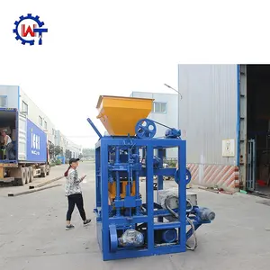 Mesin Industri Mesin bata QT4-24 skala kecil semen mesin pembuat blok berongga
