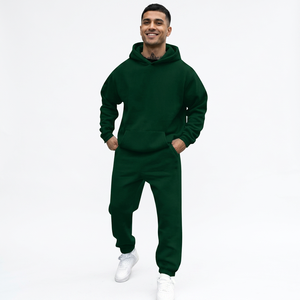 Conjunto Deportivo Unisex de 2 Piezas con Estampado Animal, Sudadera con Capucha de Manga Larga y Pantalones de Jogging, 100% Algodón, Informal, para Deporte y Ejercicio - Product Image 1