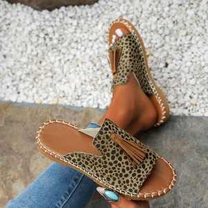 Sandalias de verano para mujer, talla grande 40-43, con punta redonda y cordones, estilo pantufla. - Product Image 4