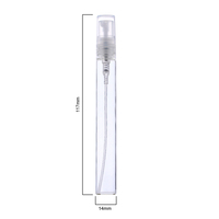 SUMEEAR Flacon de parfum portable mini 10 ml en verre transparent rechargeable avec pompe pulvérisatrice, échantillon, testeur, atomiseur, logo personnalisé, sécurité