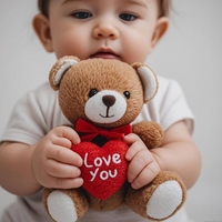 Usine pas cher petite taille amour coeur ours en peluche jouet 10cm saint valentin porte-clés peluche ours enfants mignon Mini ours en peluche