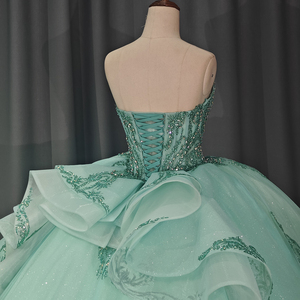 Jancember 6814 Exclusivo encaje lentejuelas Rhinestone vestido de noche Vestidos debutantes - Product Image 6