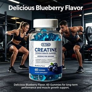 Gomitas de Creatina de Alta Potencia 6000mg, Fórmula de Monohidrato para Fuerza y Resistencia Muscular, Sabor a Arándano, 60 Gomitas - Product Image 4