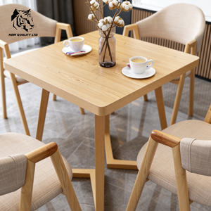 Venta directa de fábrica, buen precio, personalizable, en stock, listo para enviar, muebles de comedor de diseño moderno, mesa de comedor cuadrada de madera. - Product Image 1