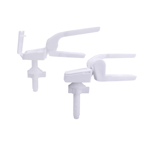Trắng nhựa nhà vệ sinh chỗ ngồi bản lề thay thế với bu lông vít và đai ốc - Product Image 3