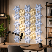 Panneaux acoustiques modulaires créatifs en forme d'étoile, décoration insonorisante 3D pour espace enfant thématique