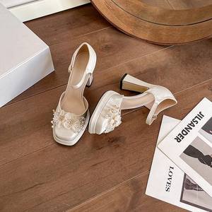 Zapatos de Tacón Alto con Plataforma Gruesa y Antideslizantes, Estilo Chino, Primavera 2026, para Mujer - Product Image 2