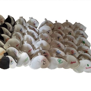 Gorro de Sauna de Fieltro 100% Lana con Diseño de Bordado Personalizado, para Hombres y Mujeres, para Baño Turco - Product Image 5