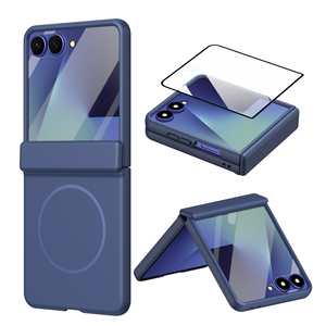 Étui de téléphone pliable magnétique mat en PC et verre à couverture intégrale 360° pour Samsung <span class=keywords><strong>Z</strong></span> <span class=keywords><strong>Flip</strong></span> 8 7 6 5 4 <span class=keywords><strong>3</strong></span> - Product Image 1