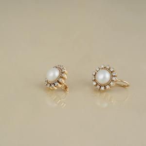 Premium Gold Plated Round Brilliant Diamond Stud <b>Earrings</b> in 925 Sterling Silver Classic <b>Fine</b> Jewelry for Daily Wear Anniversary - Product Image 1
