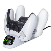 TP5-0506 double chargeur pour station de charge rapide de contrôleur PS5 avec indicateur LED pour canard de charge de manette PS5