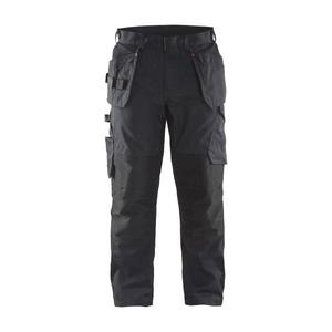 BLAKLADER - 149613309956D100 Pantalon de service stretch avec poches à clous Noir/Rouge-PANTALON DE TRAVAIL EAN 7330509548950 - Product Image 1