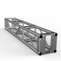 Structure de scène en aluminium avec plaque de fixation 12'' x 12'', longueurs 0.6m, 1.2m, 1.5m, finition noire thermolaquée