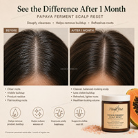 Shampoo exfoliant au sel rose et à la papaye fermentée, marque privée, pour le contrôle des excès de sébum et des pellicules