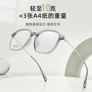 Monture de lunettes en titane TR Early Morning, rectangulaire, monture complète, légère, unisexe, M8189 Danyang - Product Image 3