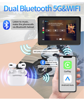 Radio Portátil de 5 Pulgadas con Pantalla Táctil GPS Integrada, Sistema Operativo Android Auto Linux, USB, Montaje en el Tablero, Estéreo