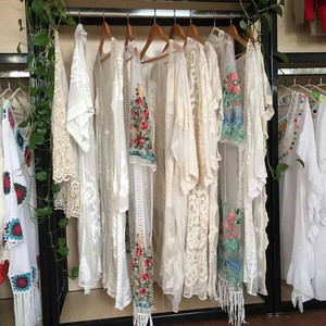 Wholesale Floral Embroidery <strong>Cover</strong> <strong>up</strong> 6 Colors Women's Summer Beach <strong>Kimono</strong> - Product Image 6