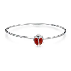 S925 Brand Love Hearts Lucky Designer Wholesale Bulk Charm 925 Silver Bangle And Bracelet Geometric With Charms For Bangle