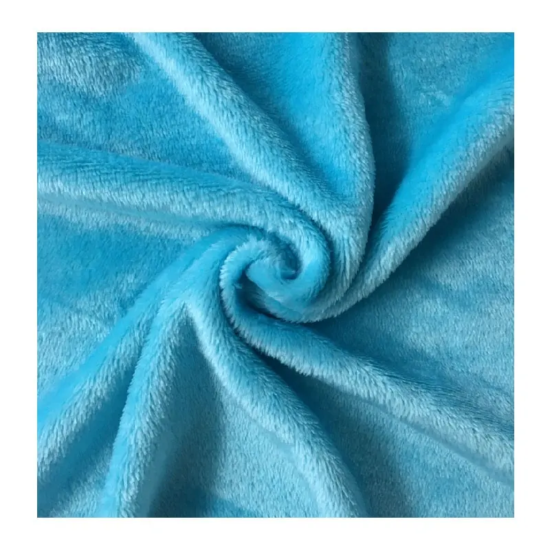 % 100% polyester iki yüzü fırçalanmış süper yumuşak flanel mercan polar pijama yapmak için kumaş bornoz