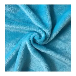 100% Polyester zwei Gesicht gebürstet super weichen Flanell Korallen Fleece Stoff für die Herstellung von Pyjamas Bademantel