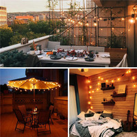 Guirlande lumineuse de style Edison étanche pour l'extérieur 25ft 50ft 100ft G40 Globe avec prise américaine et britannique