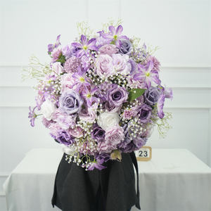Hot Sale Modern Silk Wedding Flower Arrangement purple <b>Artificial</b> <b>Hydrangea</b> Flower Ball - Product Image 3