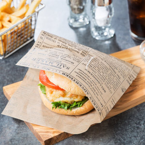 Bolsa <span class=keywords><strong>de</strong></span> Papel Triangular Antigrasa para Comida para Llevar, para Hamburguesas y Papas Fritas, con su Logotipo, Precio al por Mayor - Product Image 4