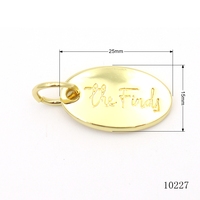 Pièces de sac de luxe accessoires étiquette de cercle en métal étiquette de charme étiquettes en métal de Logo gravé personnalisé pour collier d'animal familier