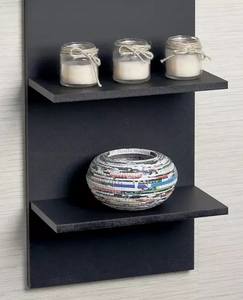 Grand décor d'affichage en <span class=keywords><strong>bois</strong></span> noir personnalisé écologique étagère de <span class=keywords><strong>planche</strong></span> brute flottante étagère à livres murale - Product Image 5