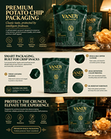 Sachet refermable personnalisé imprimé en héliogravure, qualité alimentaire, anti-humidité et anti-oxygène, anti-graisse, pour conserver la fraîcheur des snacks soufflés transfrontaliers