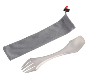 Pure Titanium Eco-Friendly <strong>Fork</strong> and Spoon Sandblasted Surface for Outdoor Camping - Product Image 5