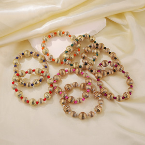 2024 nouveauté mode bijoux bohème style ethnique CCB <span class=keywords><strong>bracelet</strong></span> perlé design rétro élastique chaîne <span class=keywords><strong>bracelet</strong></span> pour les femmes - Product Image 4