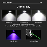 Asafee X730 Lampe torche LED multifonctionnelle EDC UV, petite lampe torche en alliage d'aluminium, 1000LM, puissante, magnétique, étanche IP65, rechargeable