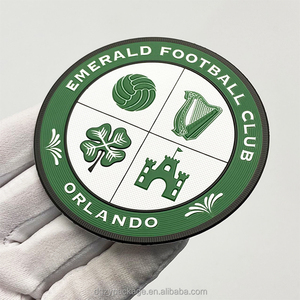 Kustom klub sepak bola olahraga silikon tim sepak bola lencana Tpu plastik tambalan Logo timbul 3d cetak panas tekan Tpu Patch - Product Image 2