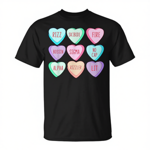 Camiseta Skibidi del Día de San Valentín Rizz No Cap para hombres y mujeres, camiseta unisex con diseño de moda - Product Image 2