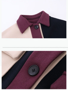 Manteau en laine pour filles, coupe-vent en laine pour enfants, vêtements d'extérieur à la mode pour filles, veste chaude en Patchwork, nouvelle collection hiver 2020 - Product Image 5