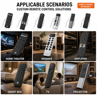 Télécommande IR en plastique à code fixe 30 touches pour TV et projecteur, multi-protocoles (IR/BLE/RF), fabricant OEM/ODM