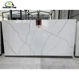 Bền 15Mm Dày Lớn Tấm Đá Cẩm Thạch Nhân Tạo Nhà Bếp Countertop Hiện Đại Tấm Thạch Anh Đánh Bóng Trang Trí Tường Tắm Khách Sạn - Product Image 4