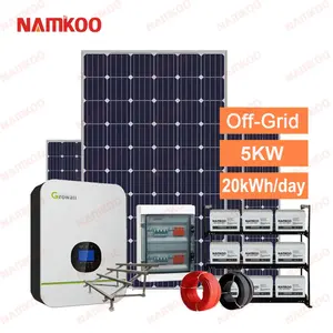 Sistema de energia solar off grid de 5000 watts de alta qualidade 10Kw 10Kw sistema de energia solar off grid para a agricultura