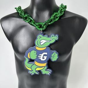 Collier chaîne 3D personnalisé avec ventilateur, aimant détachable via boucle annulaire, chaîne lumineuse LED géante en EVA, fabriqué en mousse durable - Product Image 3