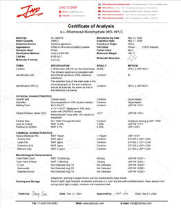 Fabbrica cGMP direttamente all'ingrosso dolcificante naturale CAS 6155-35-7 99% L-ramnose monoidrato in polvere - Product Image 3