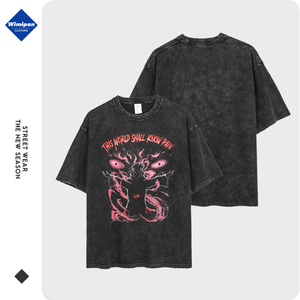 <span class=keywords><strong>2022</strong></span> OEM logo nuovo arrivo allentato design uomo tshirt high street style stampa grafica cotone gratuito oversize per maglietta da uomo anime - Product Image 3